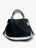 Prada BR4992 Tessuto Nylon Convertible Bag (Silver Hardware)